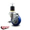 Service Caster 3.5'' Blue Poly Swivel 1-7/8'' Expanding Stem Caster with Brake SCC-EX20S3514-PPUB-BLUE-TLB-178 - alternate 4